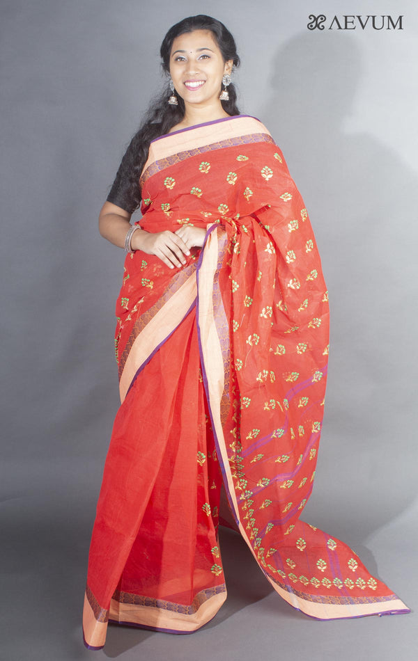 Bengal Cotton Tant Saree with Embroidery - 9496 Saree Riya's Collection   
