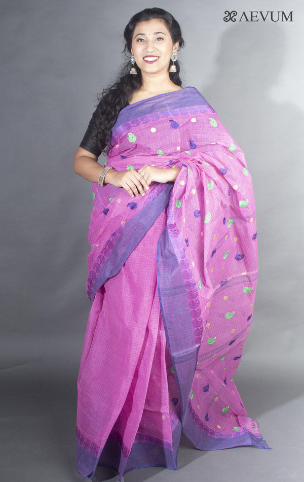Bengal Cotton Tant Saree with Embroidery - 9497 Saree Riya's Collection   