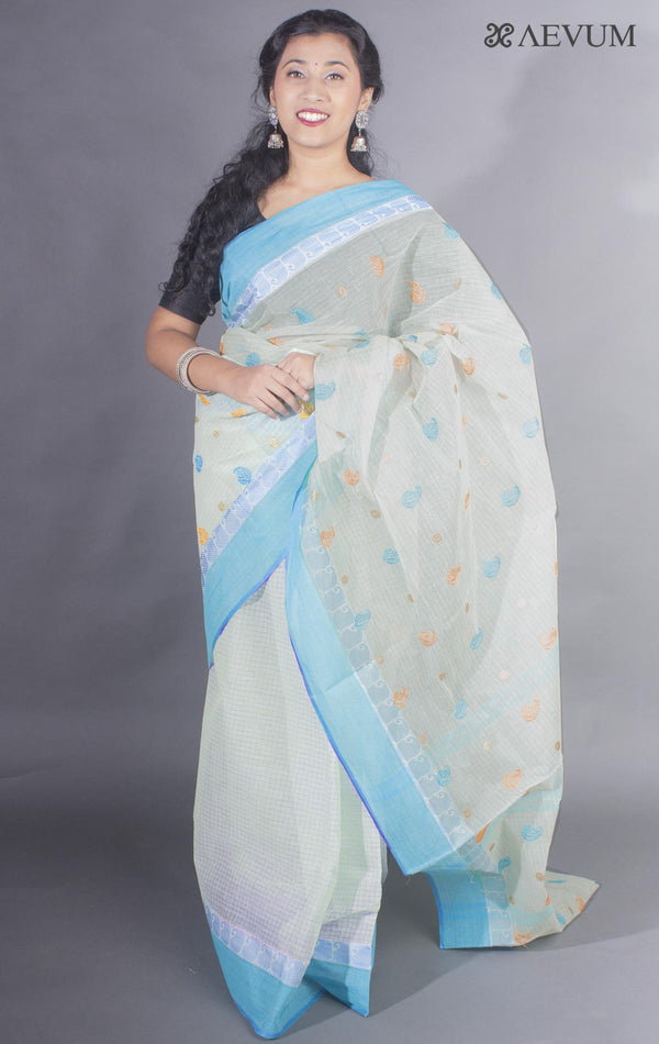 Bengal Cotton Tant Saree with Embroidery - 9499 Saree Riya's Collection   
