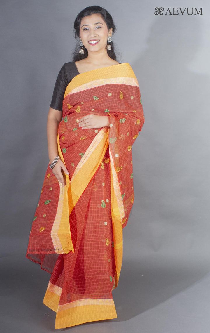 Bengal Cotton Tant Saree with Embroidery - 9500 Saree AEVUM