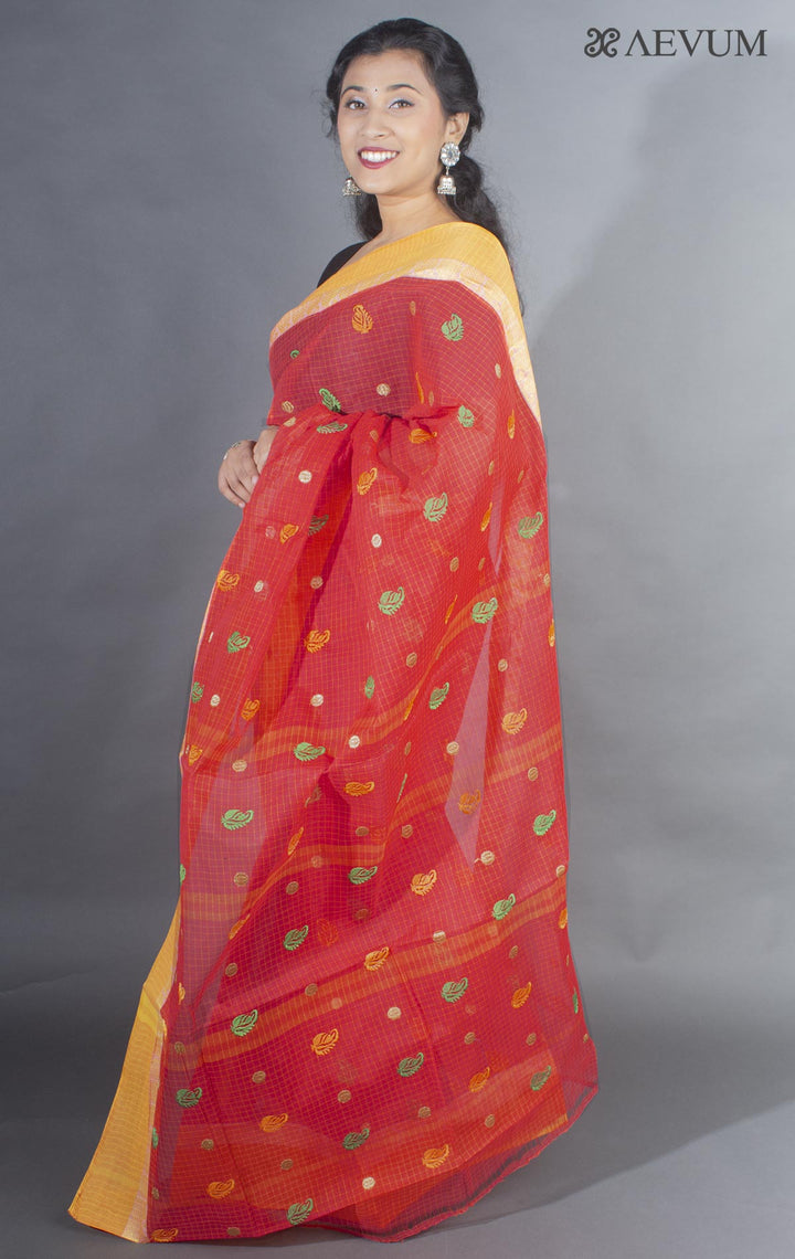 Bengal Cotton Tant Saree with Embroidery - 9500 Saree AEVUM
