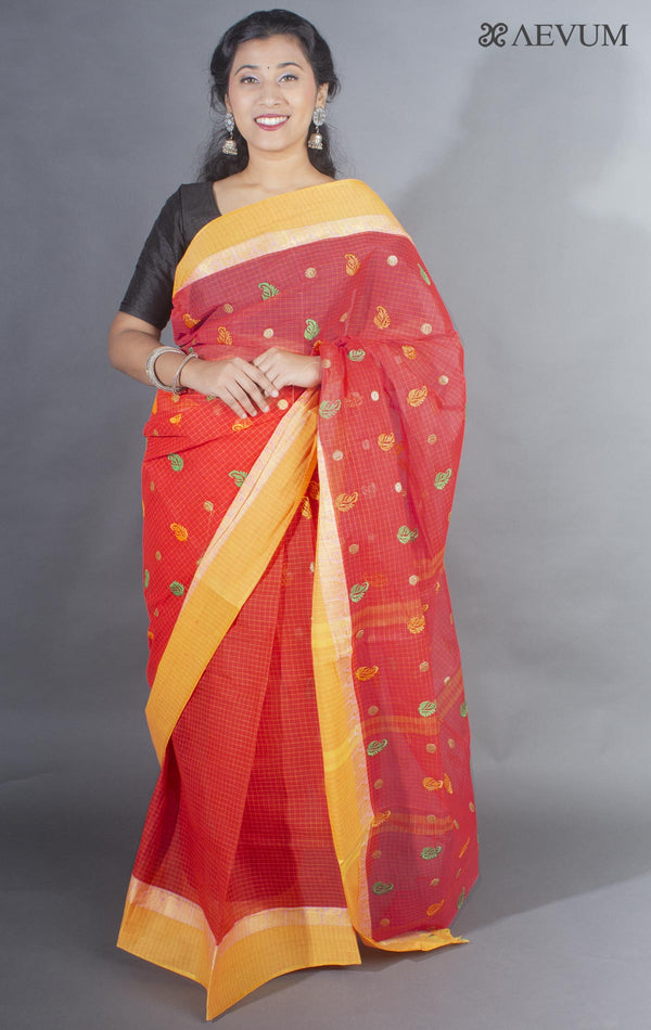 Bengal Cotton Tant Saree with Embroidery - 9500 Saree Riya's Collection   