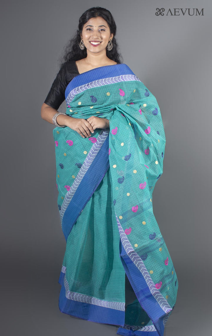 Bengal Cotton Tant Saree with Embroidery - 9501 - AEVUM