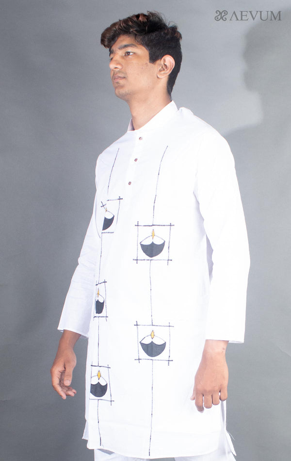 Hand Crafted Applique work Kurta Set - 8762 Men's Kurta Set AEVUM 2   