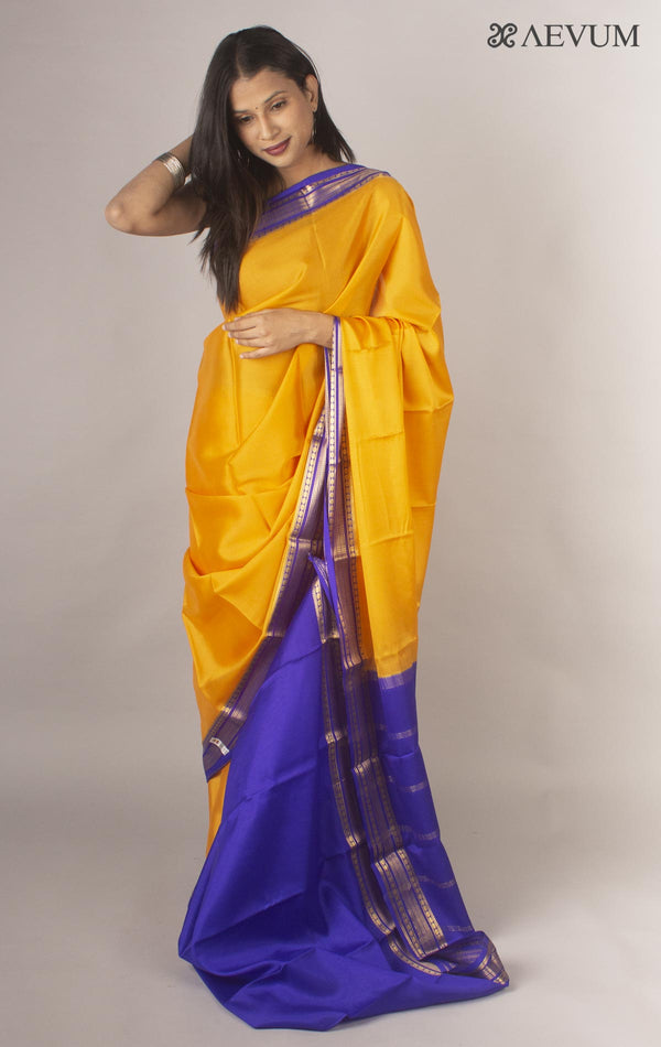 Mysore Silk Saree with Silk Mark - 9803 - AEVUM