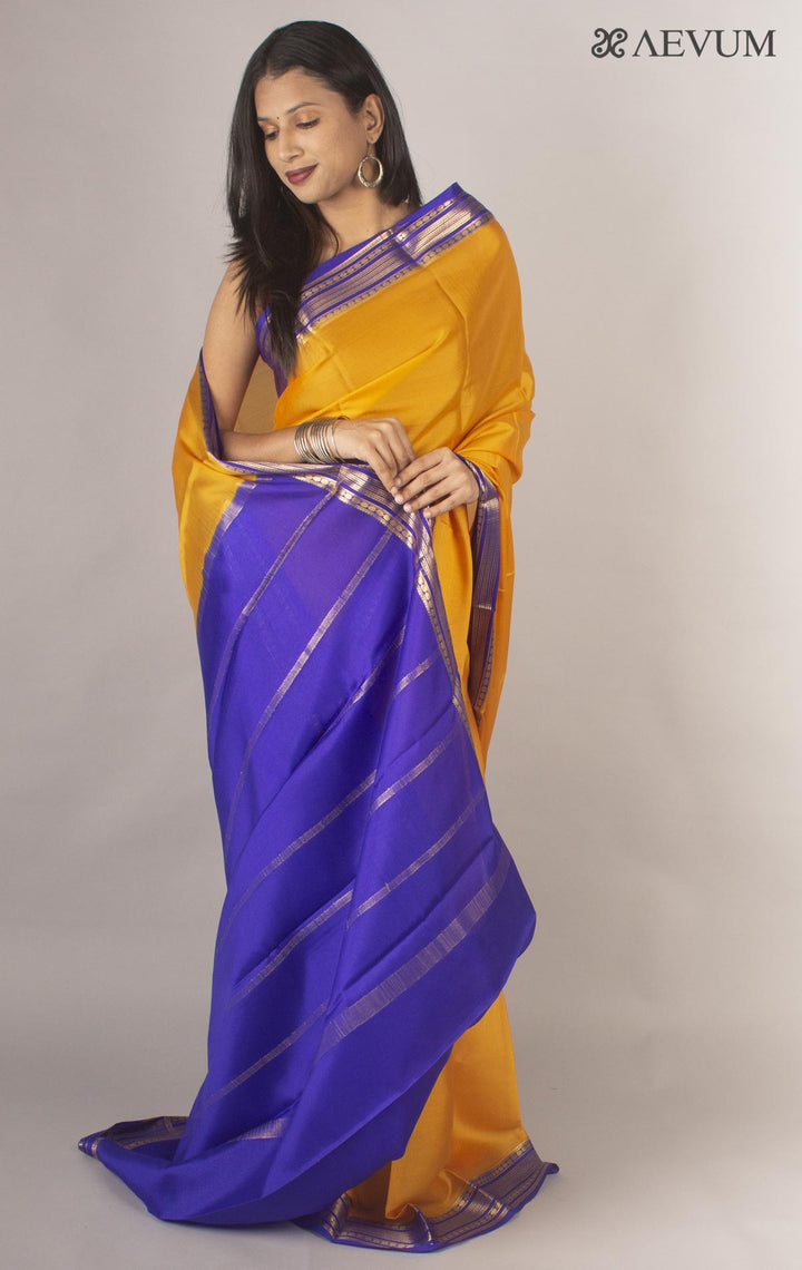 Mysore Silk Saree with Silk Mark - 9803 - AEVUM