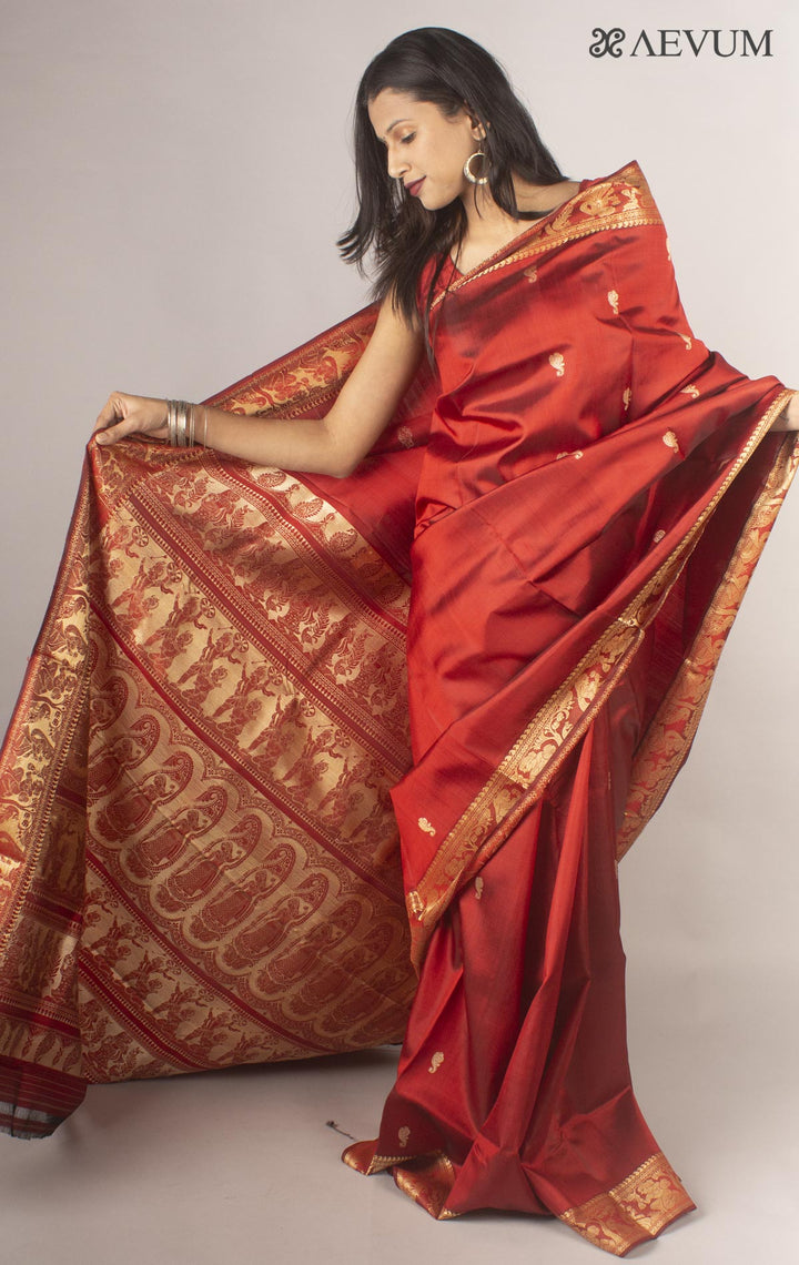 Pure Baluchari Silk with Silk Mark - 9850 - AEVUM