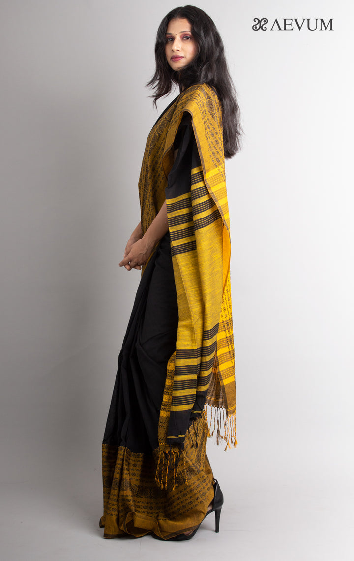 Begampuri Bengal Cotton Saree with Broad Border - 0494 - AEVUM