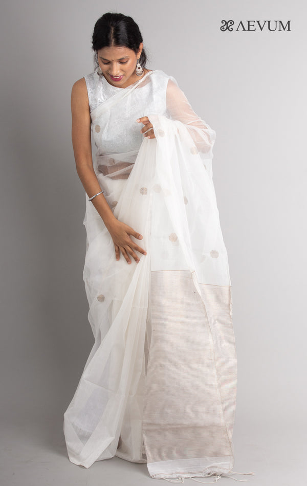 Ball Buti Matka Muslin Silk Saree - 0329 - AEVUM