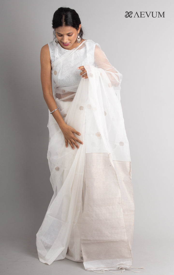 Ball Buti Matka Muslin Silk Saree - 0329 - AEVUM
