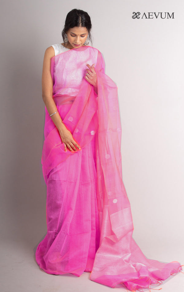 Ball Buti Matka Muslin Silk Saree - 0330 - AEVUM