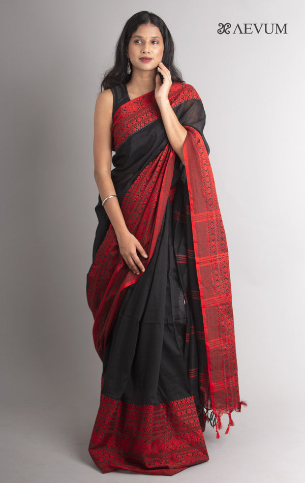 Begampuri Bengal Cotton Handloom Saree By Aevum - 0514 Saree AEVUM 2   