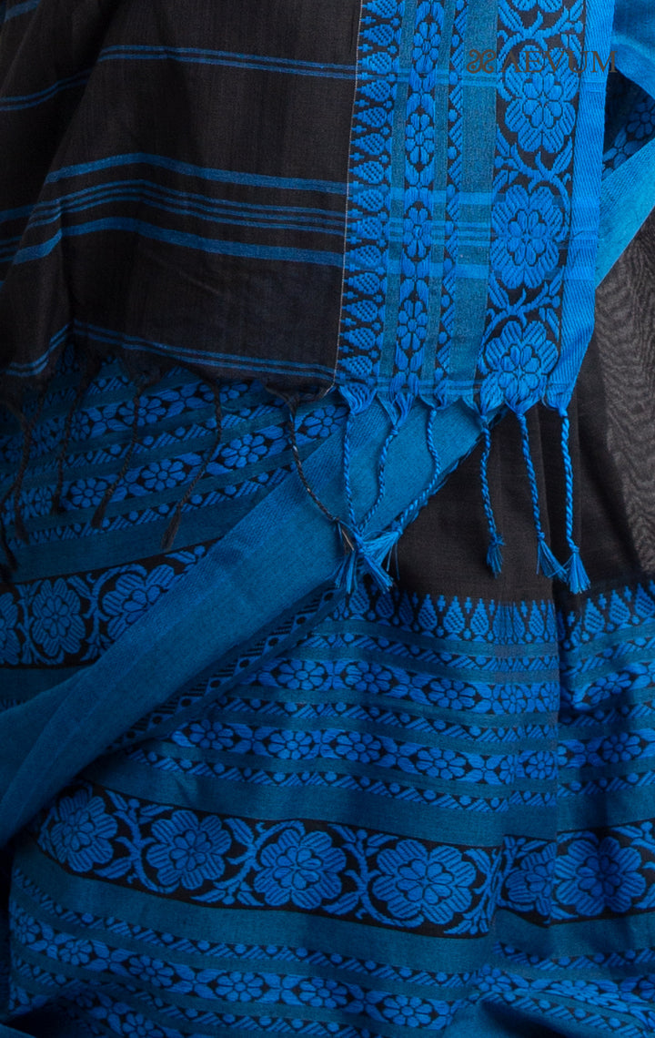 Begampuri Bengal Cotton Handloom Saree - 0493 Saree AEVUM   