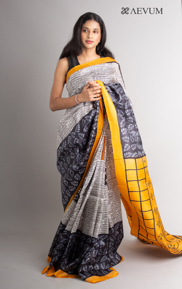 Three Ply Murshidabad  Pure Silk With Silk Mark - 0351 Saree Riya's Collection   
