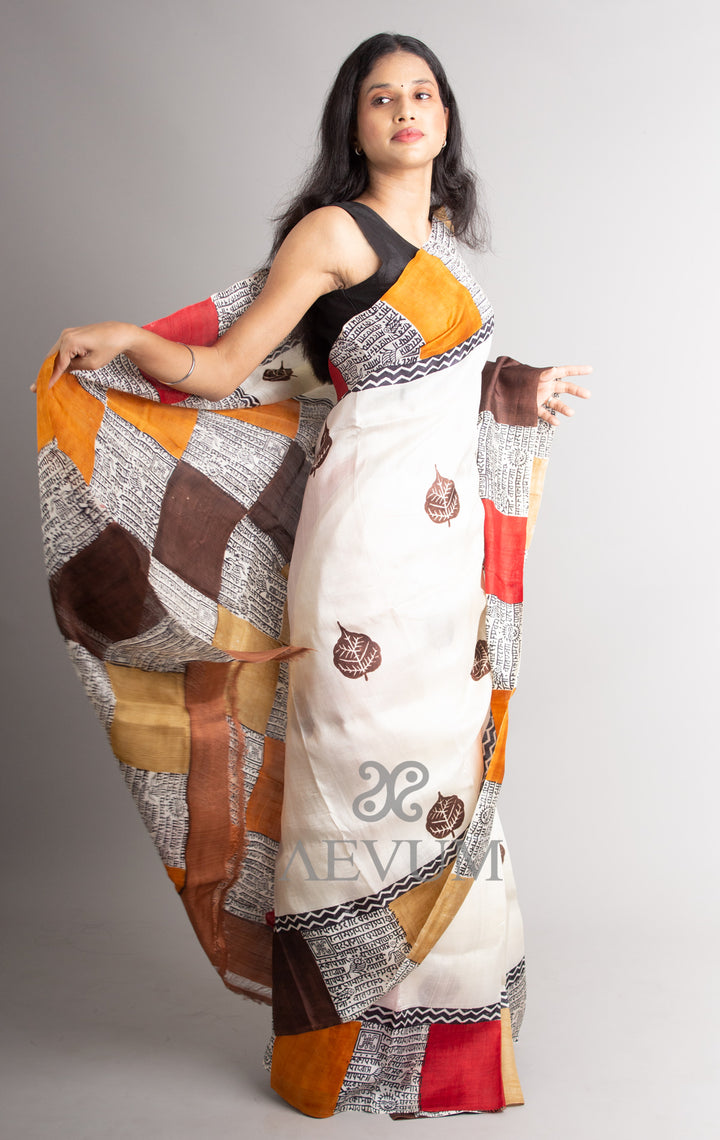Three Ply Murshidabad  Pure Silk with Blouse Piece - 0360 Saree Riya's Collection   