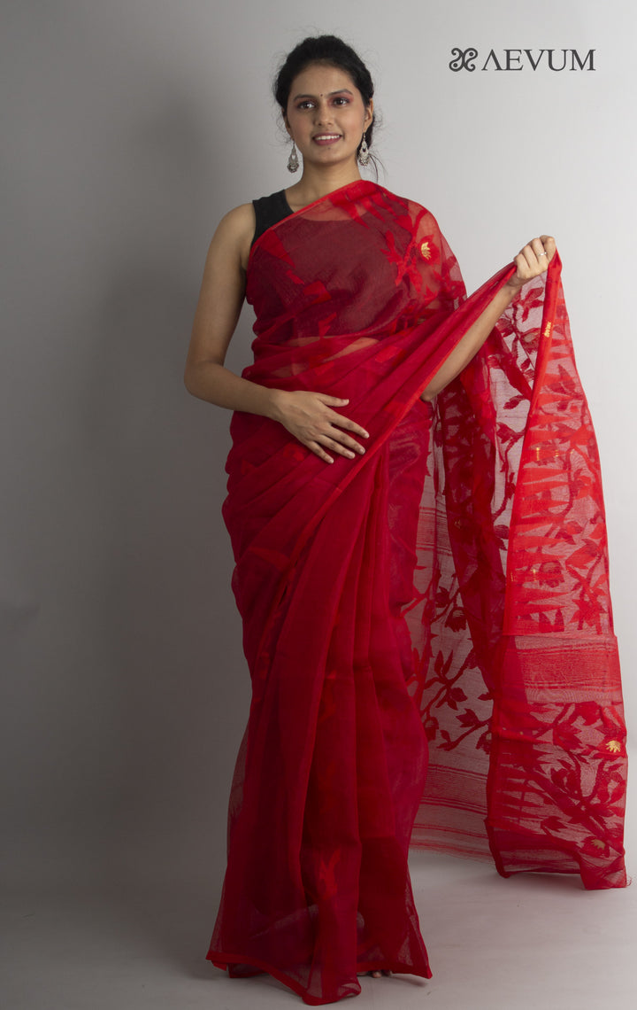 Pati Lata Gap Jamdani without Blouse Piece By Aevum- 0394 - AEVUM