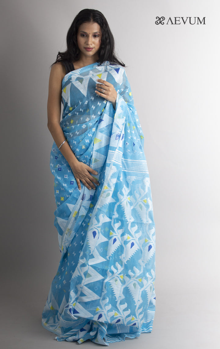 Soft  Dhakai Jamdani without Blouse Piece - 0448 - AEVUM