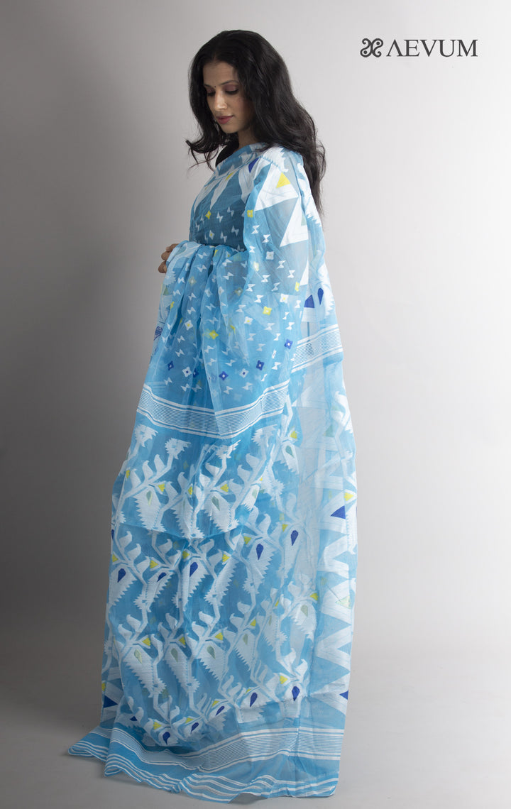 Soft  Dhakai Jamdani without Blouse Piece - 0448 - AEVUM
