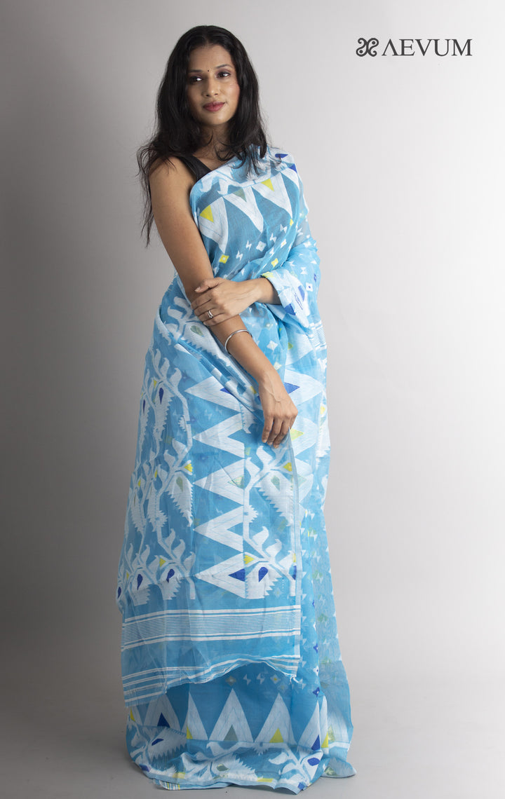Soft  Dhakai Jamdani without Blouse Piece - 0448 - AEVUM