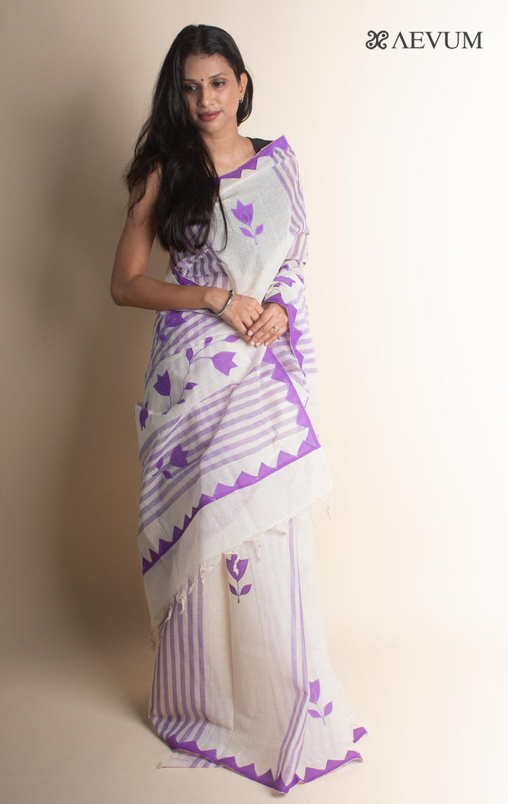 Begampuri Applique Work Saree - 1718 - AEVUM