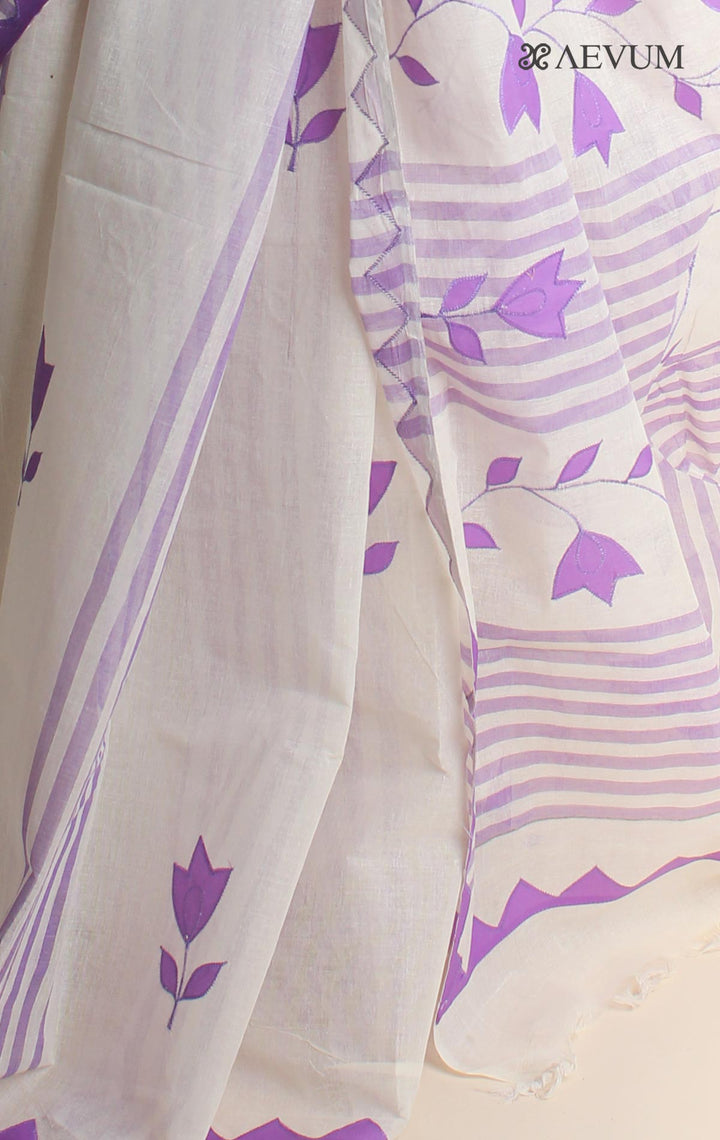 Begampuri Applique Work Saree - 1718 - AEVUM