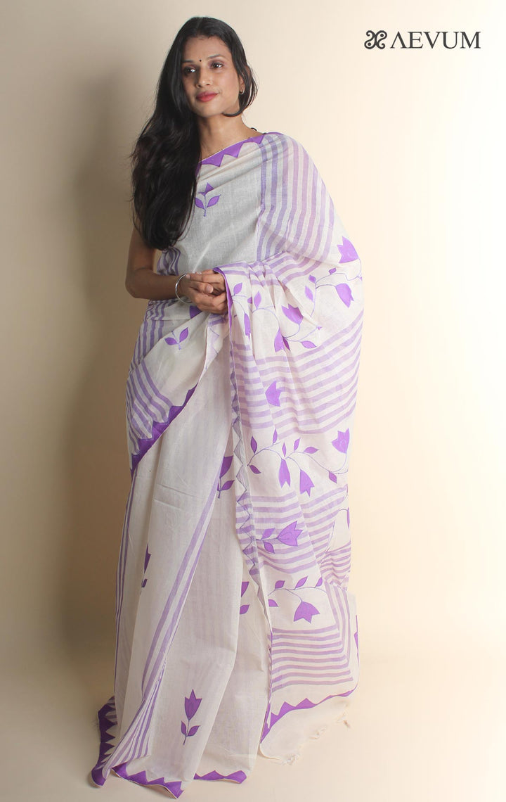 Begampuri Applique Work Saree - 1718 - AEVUM