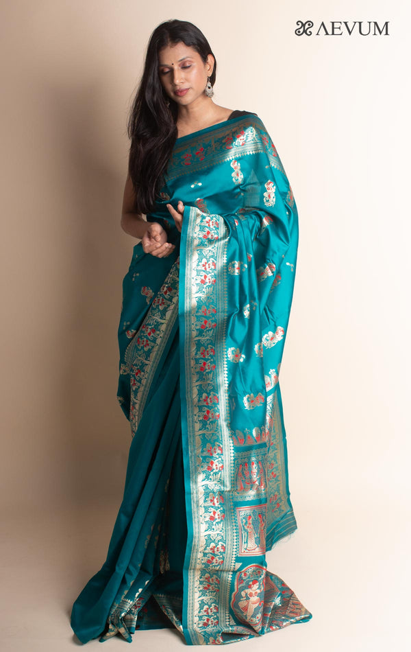 Baluchari Soft Silk Saree - 2968 - AEVUM