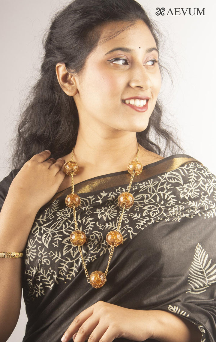 Handmade Beaded Long Necklace BDNECK-032 Jewellery AEVUM