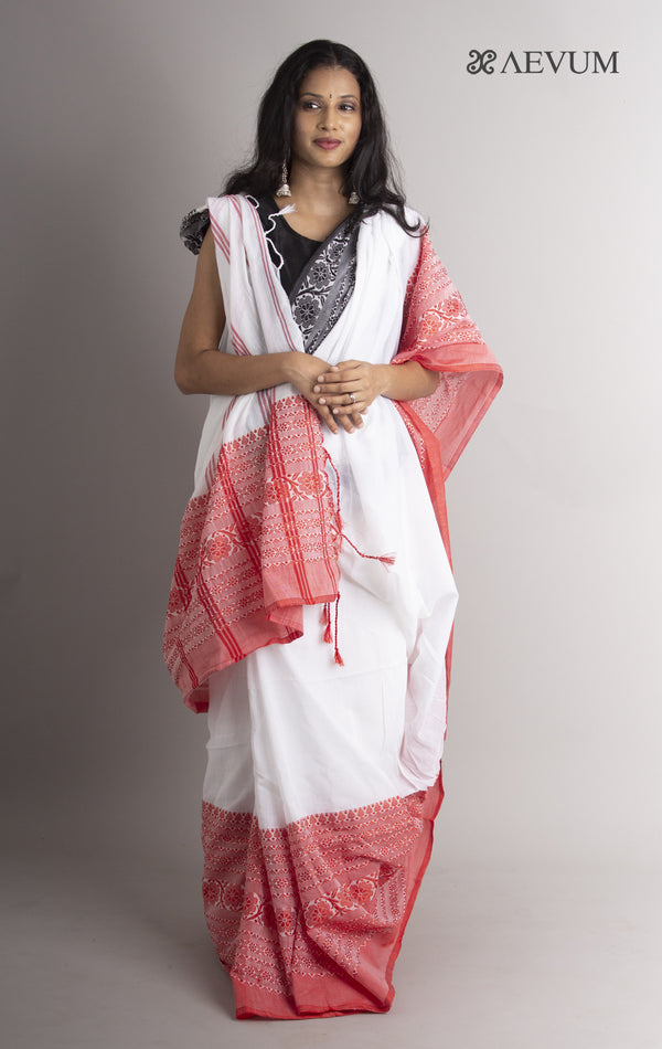 Begampuri Bengal Cotton Handloom Saree - 0433 Saree AEVUM   