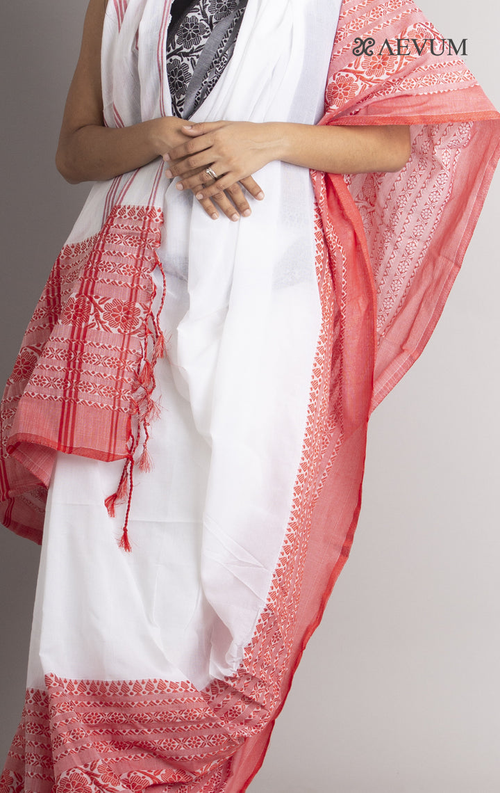 Begampuri Bengal Cotton Handloom Saree - 0433 - AEVUM