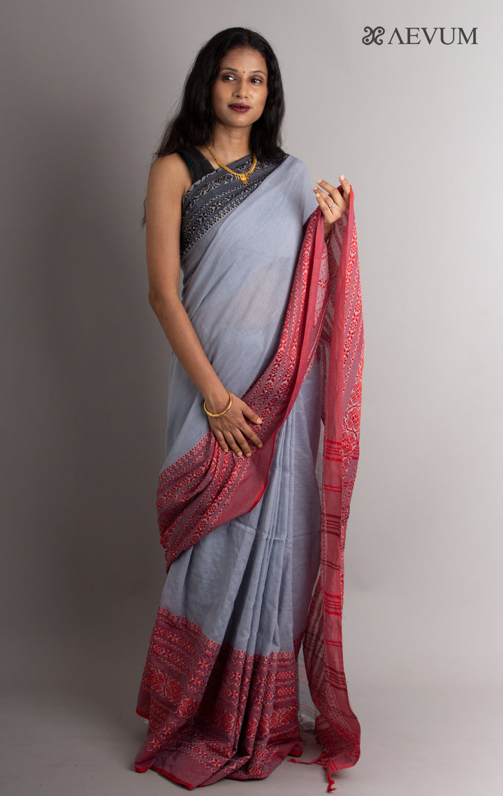 Begampuri Bengal Cotton Handloom Saree - 0442 - AEVUM