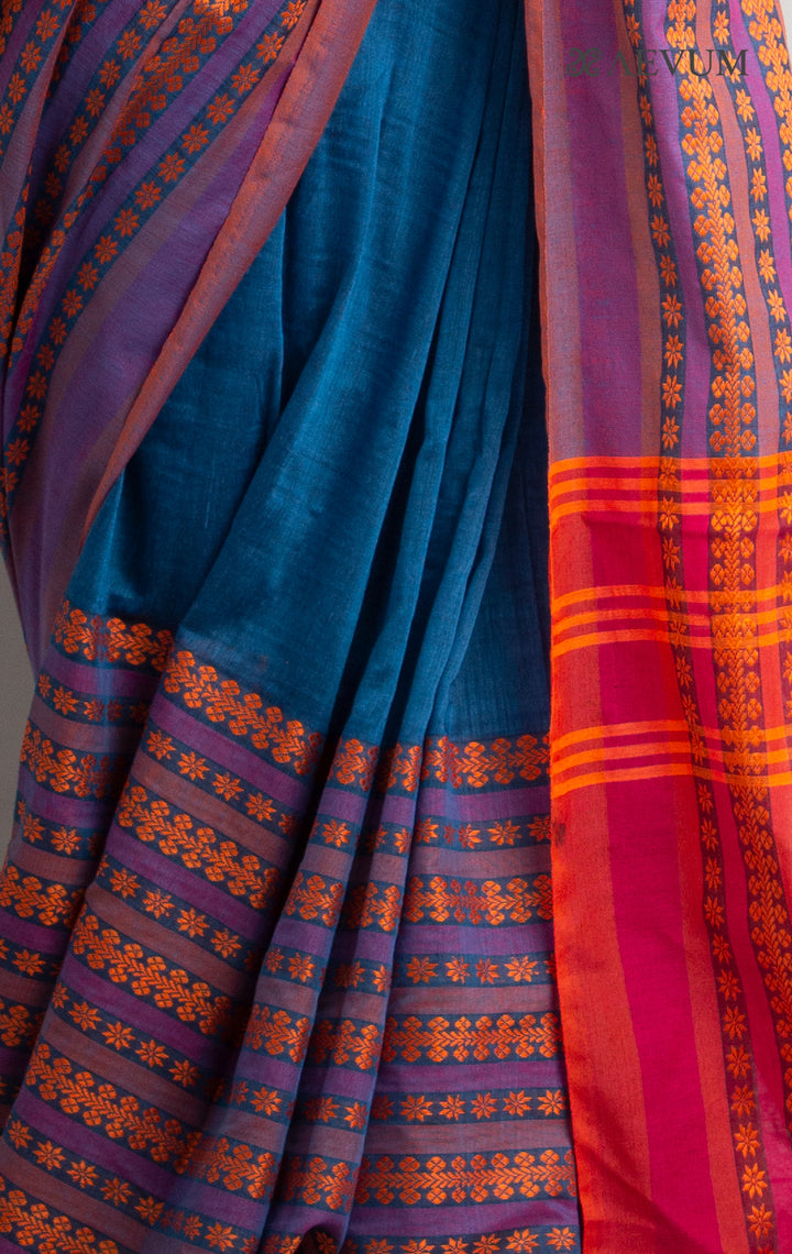 Begampuri Bengal Cotton Handloom Saree By Aevum - 0764 Saree AEVUM   