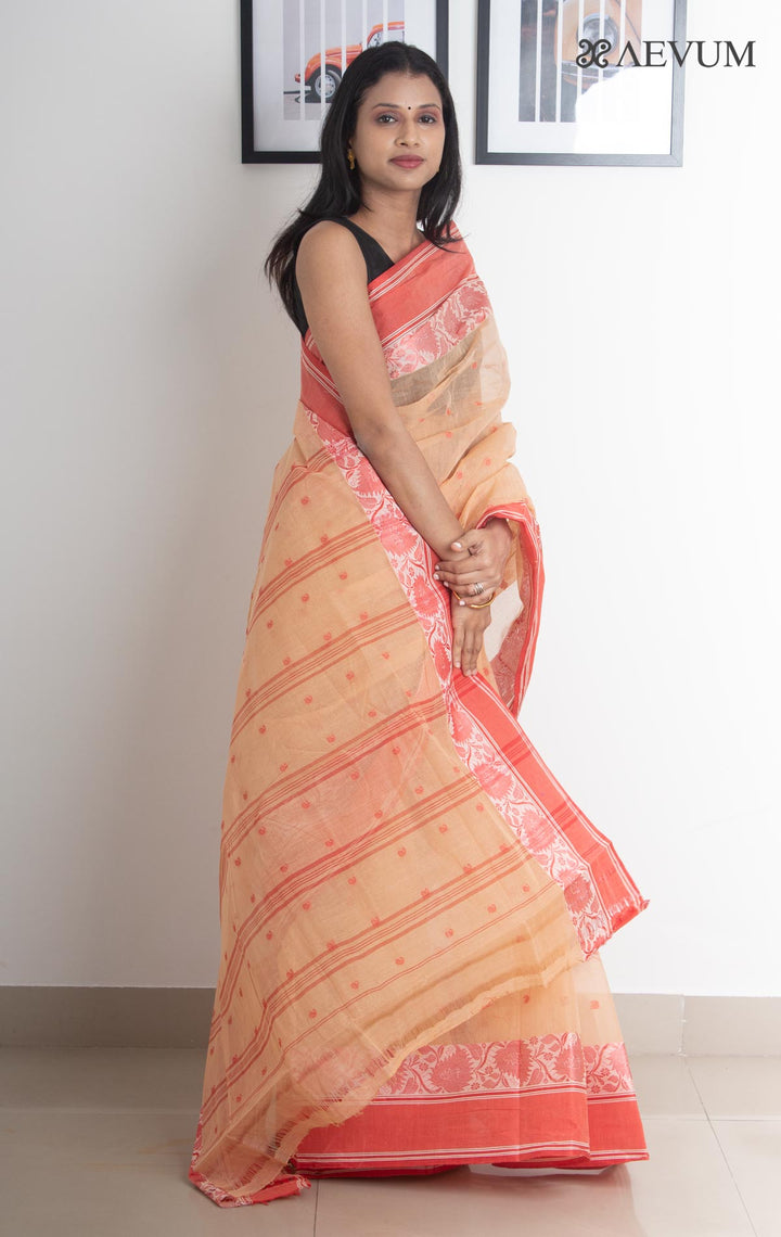 Bengal Cotton Tant Saree Without Blouse Piece - 2259 - AEVUM