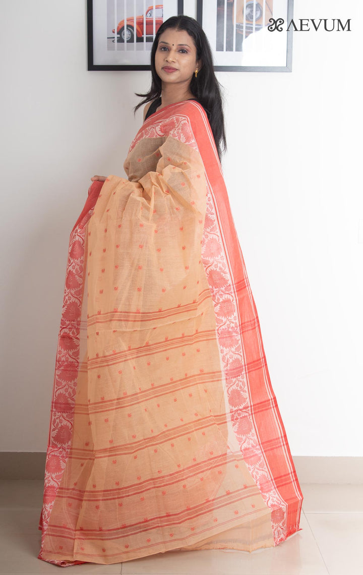 Bengal Cotton Tant Saree Without Blouse Piece - 2259 - AEVUM
