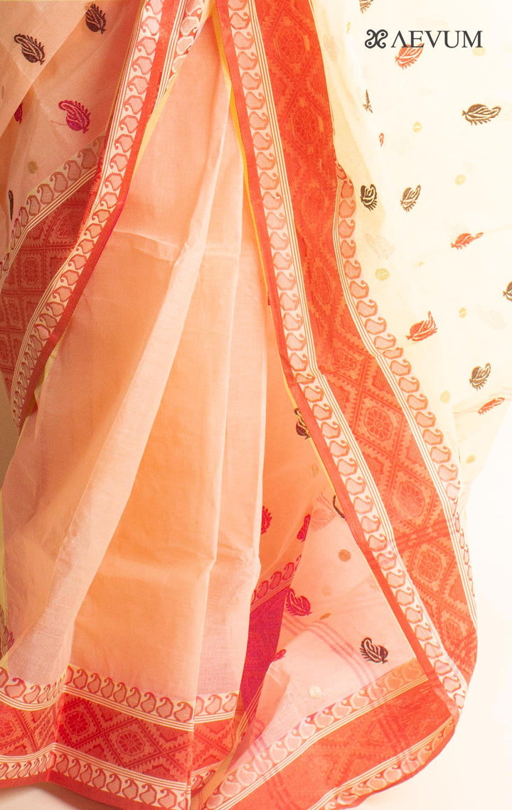 Bengal Cotton Tant Saree with Embroidery - 1600 - AEVUM