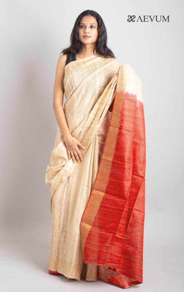 Pure Tussar Gicha Silk Saree with Silk Mark - 0405 Saree Raj   