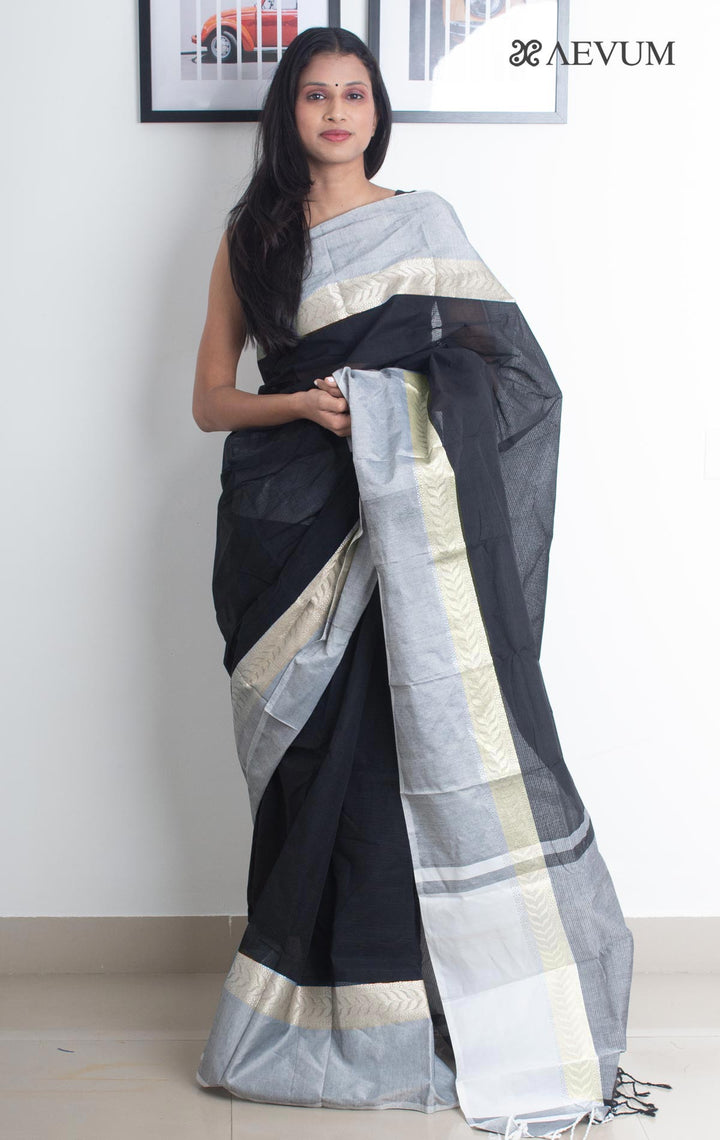 Bangladeshi Cotton Handloom Saree Without Blouse Piece - 2340 - AEVUM