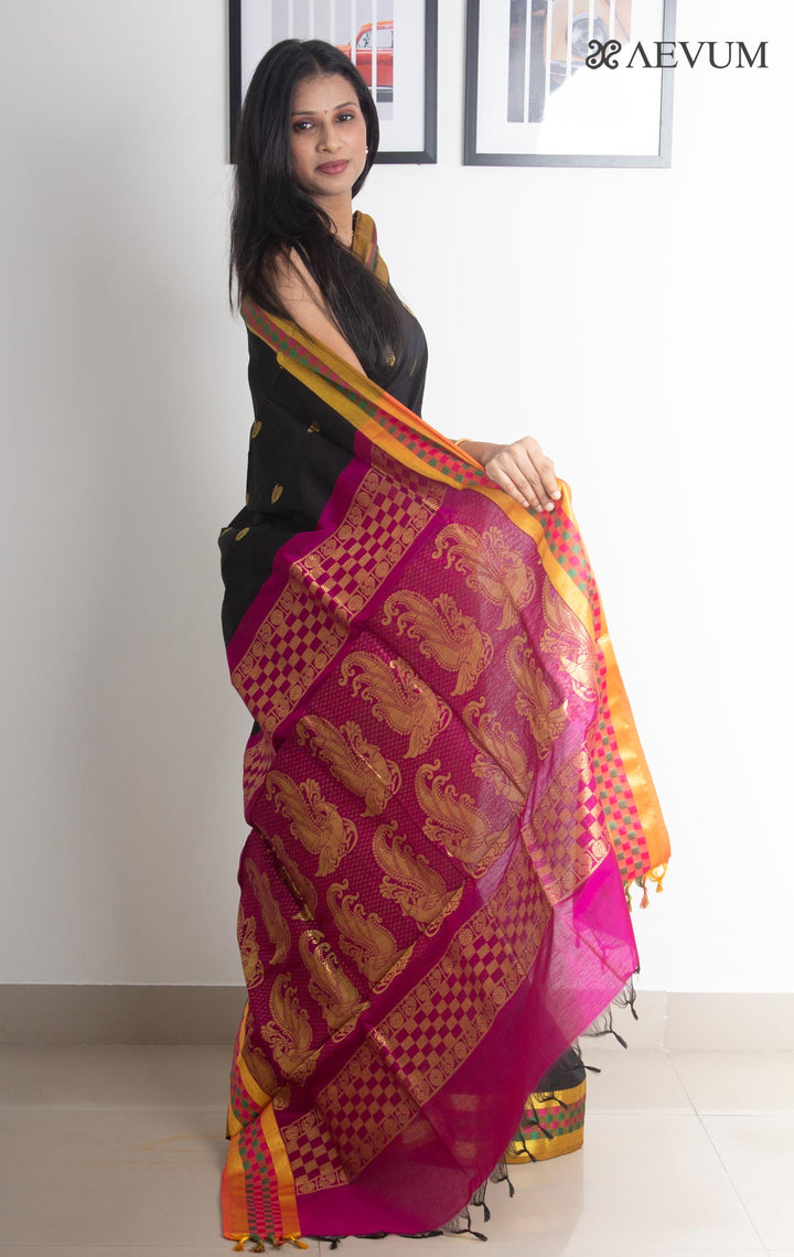 Kalyani South Cotton Silk Handloom Saree with Blouse Piece - 2209 - AEVUM
