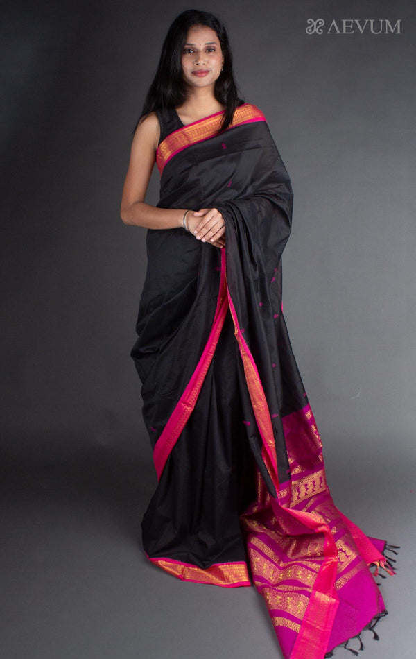 Kalyani South Cotton Silk Handloom Saree with Blouse Piece - 4477 - AEVUM