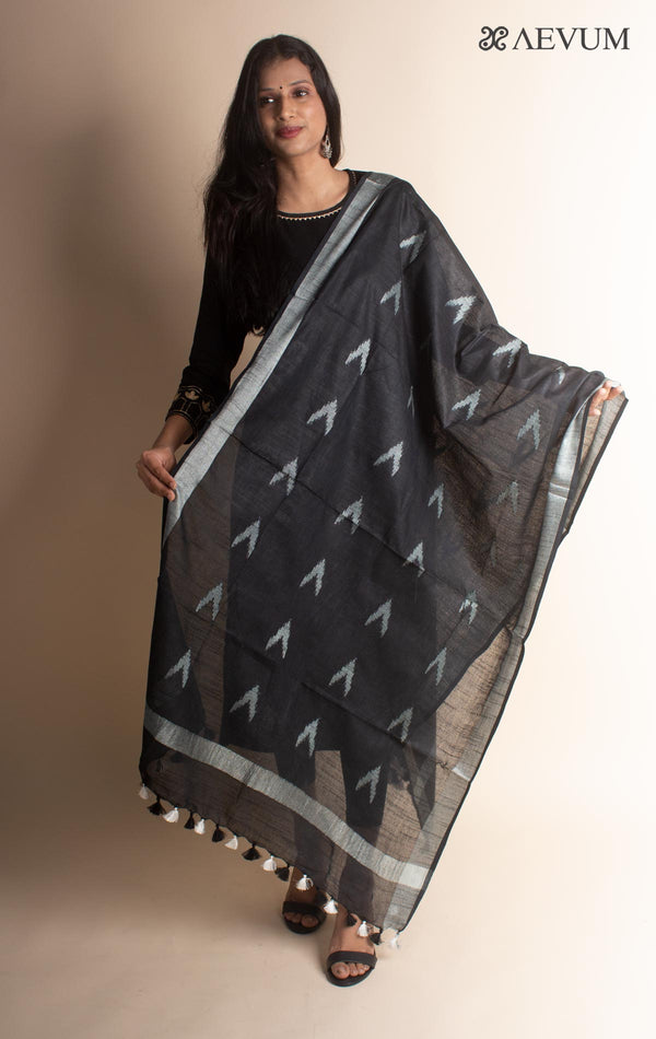 Semi Linen Ikkat Dupatta - 2870 - AEVUM
