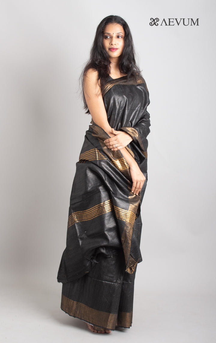 Pure Tussar Gicha Silk Saree with Silk Mark - 0406 Saree Raj   
