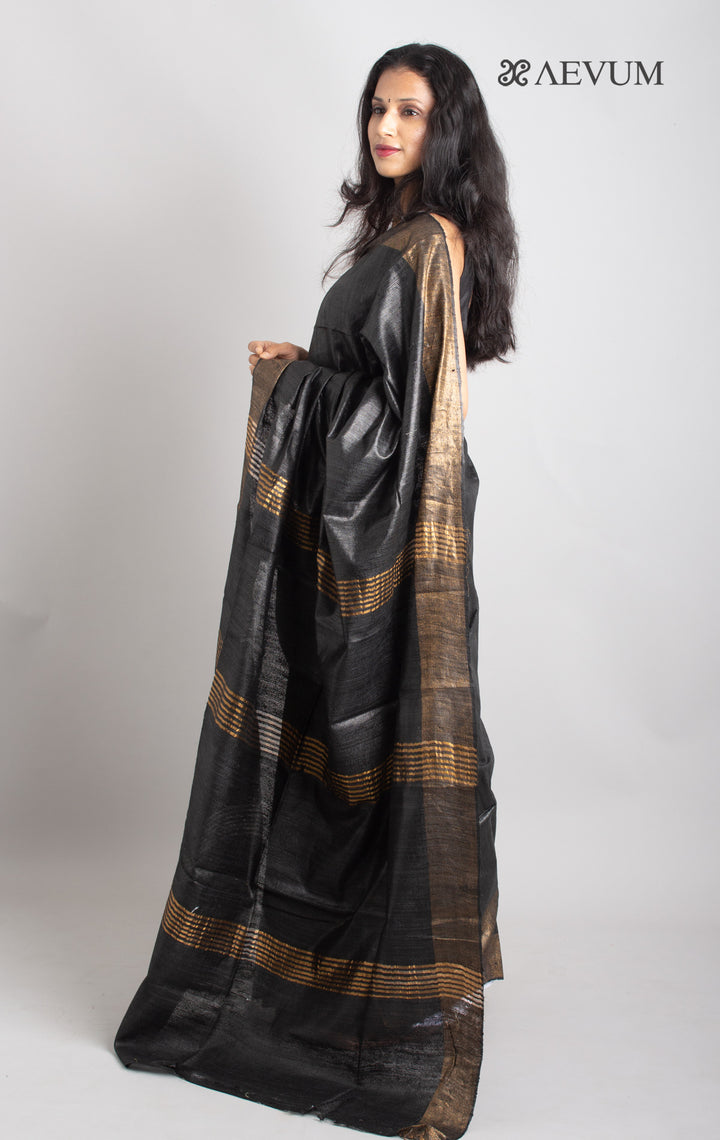 Pure Tussar Gicha Silk Saree with Silk Mark - 0406 Saree Raj   