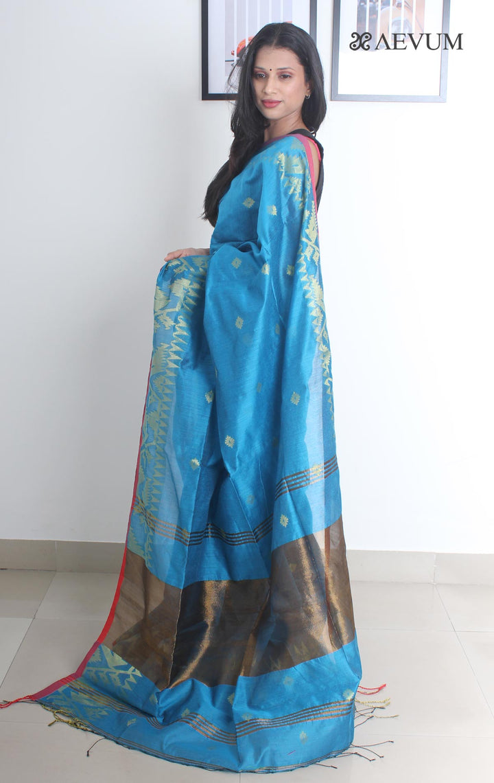 Tant Silk Bengal Handloom Saree - 1768 - AEVUM