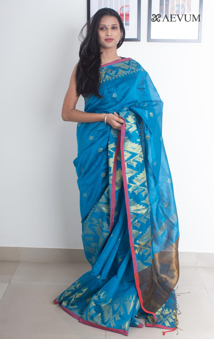 Tant Silk Bengal Handloom Saree - 1768 - AEVUM