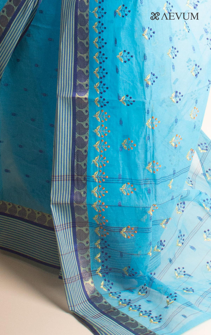 Bengal Cotton Tant Saree with Embroidery - 1602 - AEVUM
