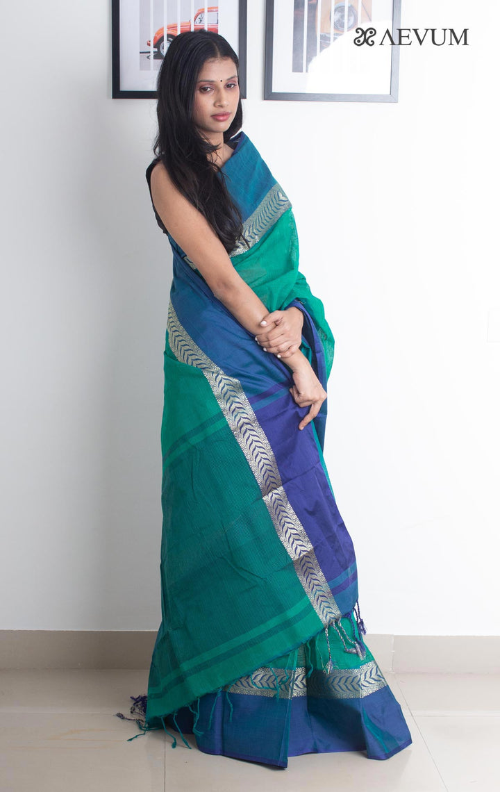 Bangladeshi Cotton Handloom Saree Without Blouse Piece - 2339 Saree AEVUM 2   