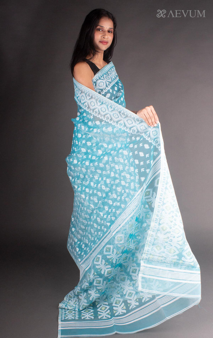 Bangladeshi  Dhakai Jamdani Saree without Blouse Piece - 7751 - AEVUM