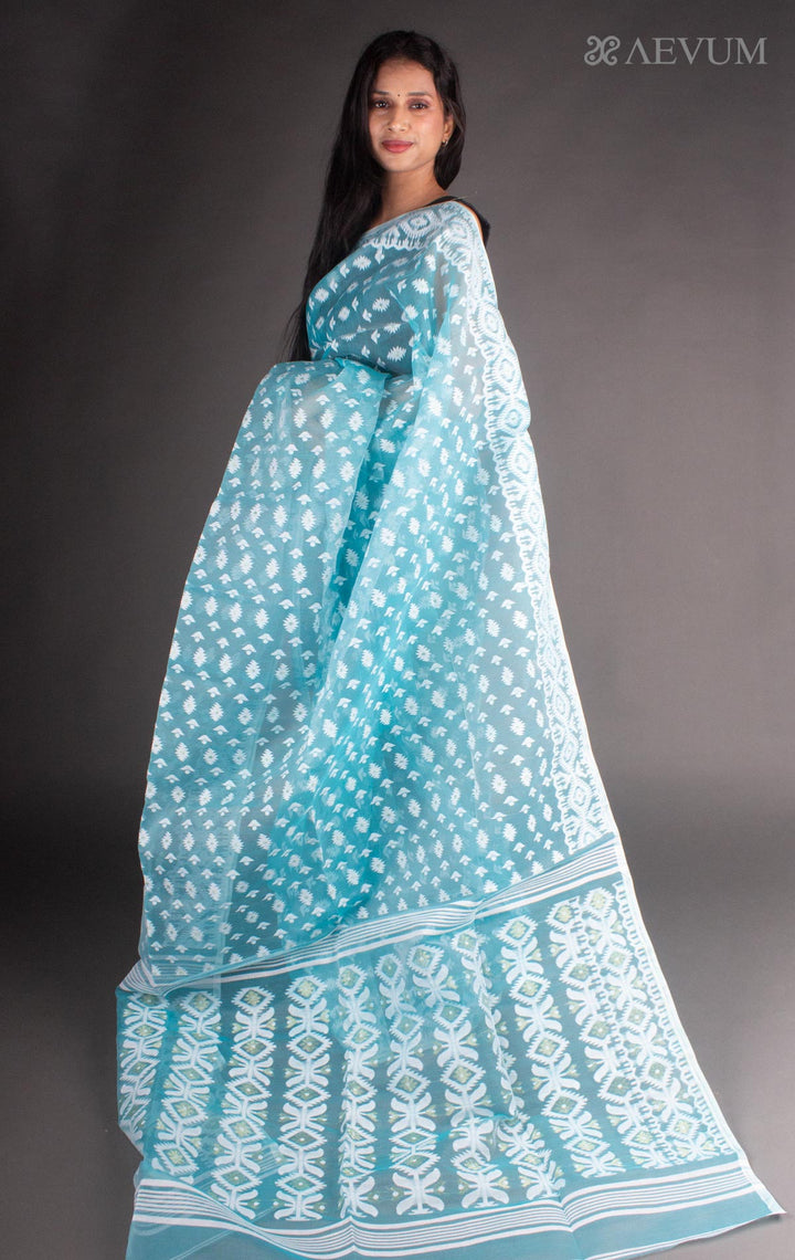 Bangladeshi  Dhakai Jamdani Saree without Blouse Piece - 7751 - AEVUM