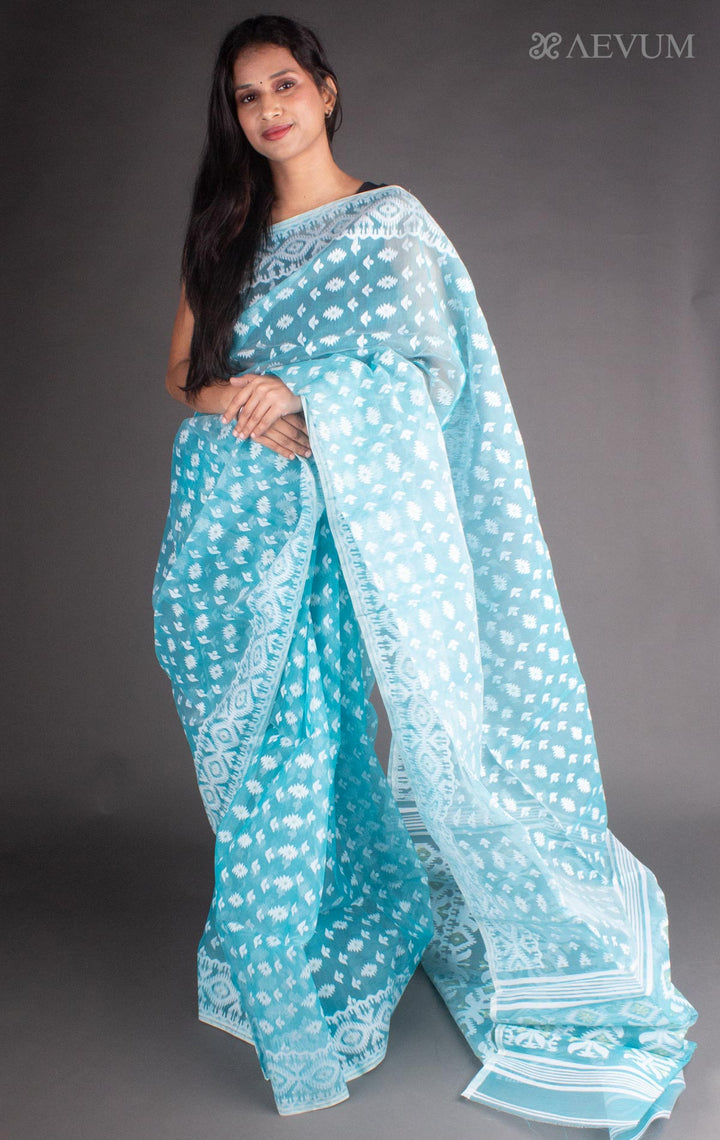 Bangladeshi  Dhakai Jamdani Saree without Blouse Piece - 7751 - AEVUM