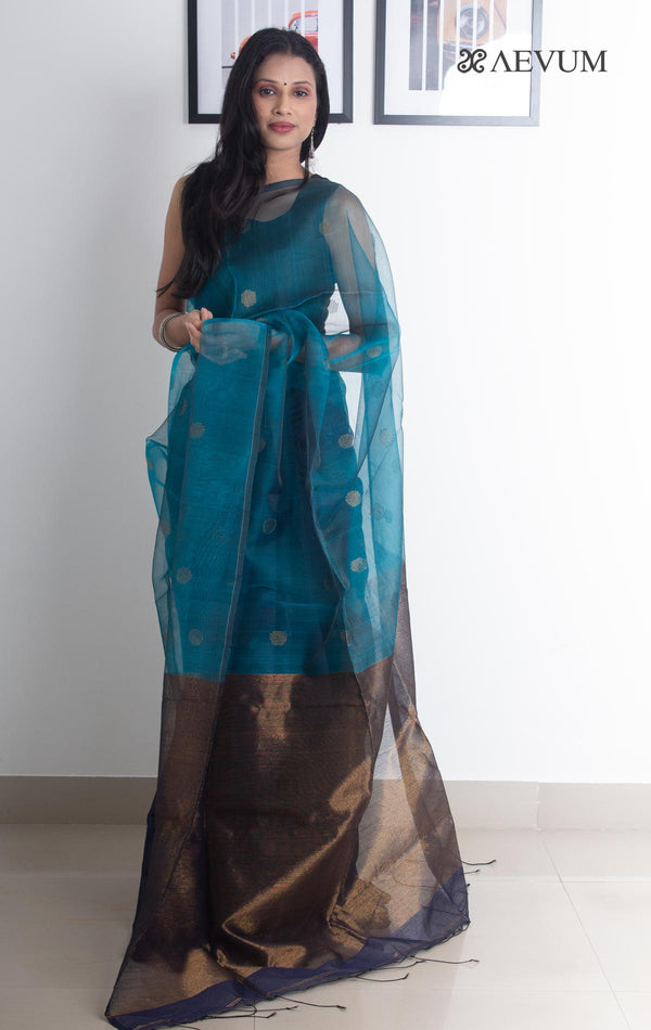 Ball Buti Matka Muslin Silk Saree - 2168 - AEVUM